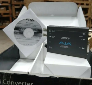 AJA HDP2 HD/SD-SDI to DVI-D Mini-Converter WITH POWER SUPPLY - Picture 1 of 5