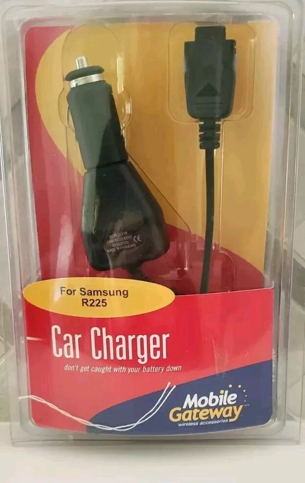 Cargador Coche Celular para Samsung R225, Mobile Gateway Marca, NUEVO Nunca Abrido Foto 1 de 4