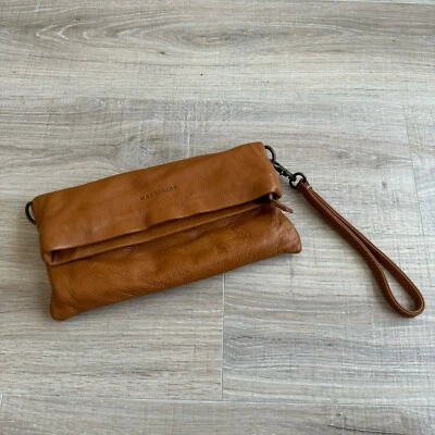 Wanderers Travel Co Lazise Tan Leather Clutch Bag - Image 1 of 4