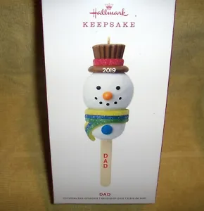 NEW 2019 HALLMARK KEEPSAKE DAD SNOWMAN POP CYCLE CHRISTMAS ORNAMENT  - Picture 1 of 1
