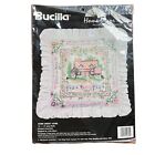 Bucilla Home Sweet Home Stamped Cross Stitch Pillow Kit 14X14 Cottage Retro