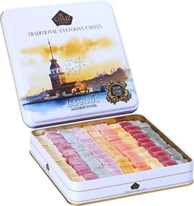 Cerez Pazari Turkish Delight Candy Gift Basket 2 Lbs, Lokum Dessert Christmas - Picture 1 of 12