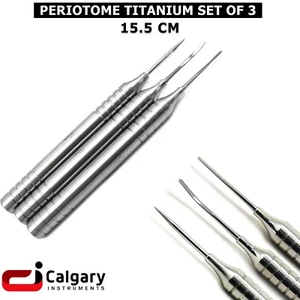 Set of 3 Flexible Titanium Flex Periotomes for Periodontal Tooth Extraction - Bild 1 von 3