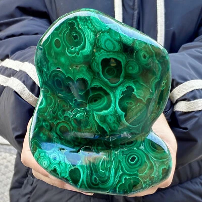 2.71LB Natural Polished MalachiteIrregular pattern/ Mineral freeform specimen - Image 1 of 4