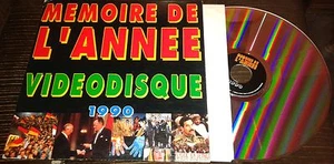 INCLUS JOHNNY HALLYDAY RARE CD VIDEODISQUE LASERDISC MEMOIRE DE L ANNEE 1990 - Afbeelding 1 van 6