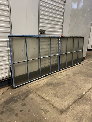 Steel Industrial Casement Factory Windows 8 pane Architectural Salvage 57x41" Cover