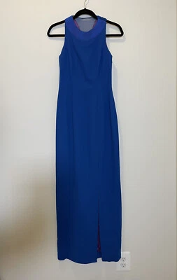 Vestido Largo Daymor Couture By Italy Moda Talla 2 Transparente Trasero Frontal Abertura Foto 1 de 4