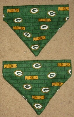 Green Bay Packers Dog Bandana - 2 designs - 5 sizes XS - XL - Image 1 of 3