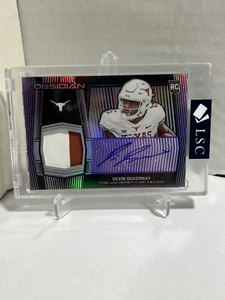 2020 Panini Obsidian Electric Etch Purple Devin Duvernay Rookie Auto /49 #53 - Picture 1 of 2