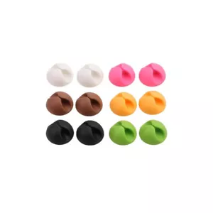 Cable Drop Clip Escritorio Ordenado Organizador Cable Cable Cable USB CARGADOR SOPORTE Color Reino Unido - Imagen 1 de 18
