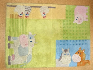 HABA 7084 KINDER TEPPICH BAUERNHOF CHILDREN`S CARPET RUG ON THE FARM CLEANED - Bild 1 von 3