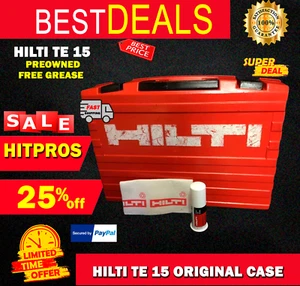 HILTI TE 15 (CASE ONLY) ORIGINAL, PREOWNED ,FREE HILTI GREASE, FAST SHIP - Picture 1 of 12