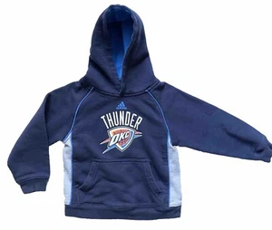 Adidas NBA OKC Oklahoma City Thunder Basketball Pullover Hoodie Sweatshirt Kid 4 - Picture 1 of 5