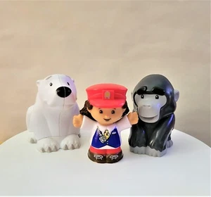 Fisher Price Little People Choo Choo Zoo Tren Conductor Oso Polar Gorila - Imagen 1 de 2
