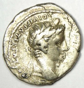 Roman Octavian Augustus AR Denarius Silver Coin 27 BC - 14 AD - VF (Very Fine) - Picture 1 of 3