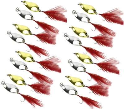 16PCS Spoon Metal Bait Fishing Lure Spinner Jigs Hooks Bass Artificial Swimbaits - Image 1 of 4