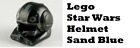 LEGO Black Imperial Clone Pilot Helmet Star Wars Sand Blue Markings Minifigure
