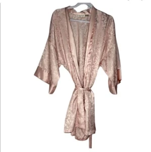 Vintage Victoria’s Secret Gold Label rosa Satin Morgenmantel – Einheitsgröße – Taille zum Binden - Bild 1 von 6