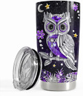 SANDJEST Owl Tumbler 20oz Jewelry Drawings Stainless Steel Insulated 2 
