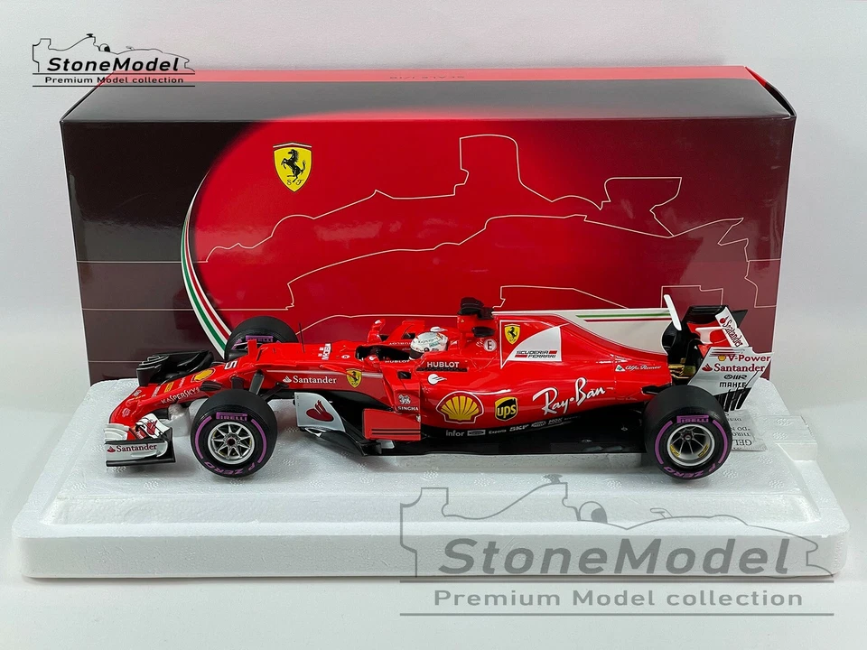 Ferrari F1 SF70H Sebastian Vettel Australia GP 2017 Winner 1:18 BBR181705 by BBR - Image 1 of 4