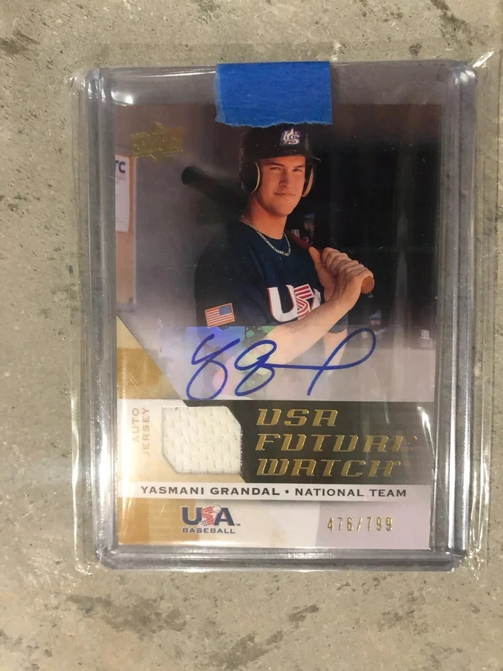 2009 Upper Deck USA Yasmani Grandal Autograph Jersey 476/799 Rookie - Image 1 of 1