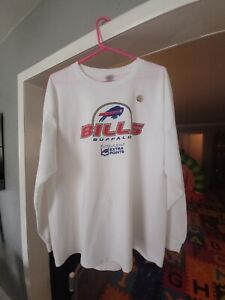 Buffalo Bills Long Sleeve White Shirt Extra Points Size XL