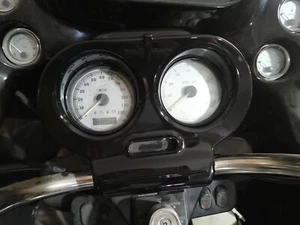 Gloss Black Gauge Cover Nacelle Housing Fairing For Harley Road Glide FLTR 98-13 - Picture 1 of 12