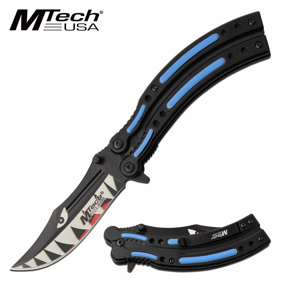 Mtech Tactical Blue Black Assisted Folding Pocket Knife - Image 1 of 1