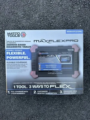 Escáner Matco Tools MDMAXFLEXPRO *NUEVO EN CAJA* con tarjeta de desbloqueo de software completo *NUEVO* Foto 1 de 3