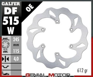 Galfer Disco Freno Posteriore Wave Fixed 245X4mm Yamaha Yz 250 F 2018>2020 - Foto 1 di 1