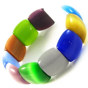 Mode ARMBAND Handarbeit verstellbar natürlicher Achat Edelstein Armreif Perle FARBE - Bild 1 von 3
