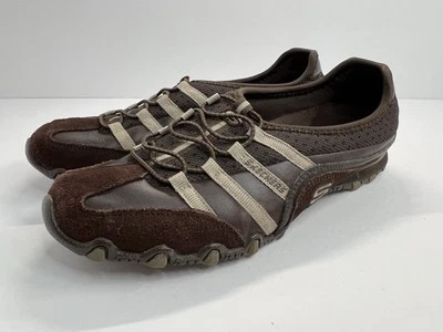 Zapatos Skechers Bikers Point Blank Marrón Caramelo Bungee Sin Cordones para Mujer Talla 7 Sneak Foto 1 de 4