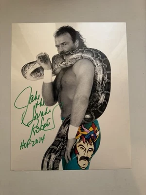 FOTO AUTÓGRAFO JAKE THE SNAKE ROBERTS METALIZADO 8x10 Foto 1 de 4