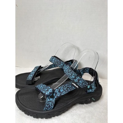 Sandalia deportiva Teva Hurricane 4 azul negra para mujer talla 8 Foto 1 de 4
