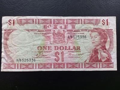 Fiji 1 Dollar, 1974, Barnes-Earland, (P-71a) - Image 1 of 4