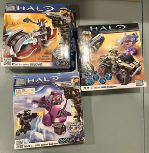halo mega bloks bundle mongoose, covenant turret, and brute chieftan used in box - Picture 1 of 7