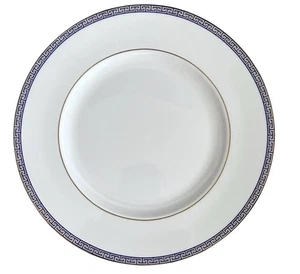 WEDGWOOD PALATIA Greek Key Blue Gold 1 Dinner Plate 10.75” - Picture 1 of 5