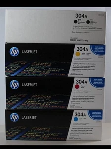 HP 304A CC530A-531A-532A-533A Toner Set LaserJet CP2025 CM2320 New Sealed - Picture 1 of 1