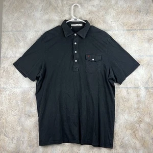 Criquet Polo Shirt Extra Large Black Short Sleeve Red Logo Pocket Organic Cotton - Picture 1 of 11
