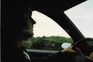 CAR PORTRAIT Man FOUND PHOTOGRAPH Color ORIGINAL Snapshot VINTAGE 57 46 X - Picture 1 of 1