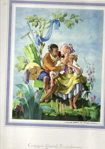 Passagierschiff FRANKREICH. Menü 30. Oktober 1970. A. Chénier. Illustration JEAN A. MERCIER - Bild 1 von 1