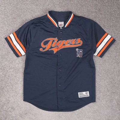 MLB Detroit Tigers Gray Sheffield #3 XL Blue Orange Short Sleeve Button Jersey - Image 1 of 4