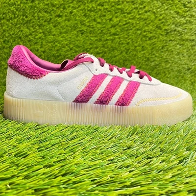 Adidas Sambarose Bajo Mujer Talla 9.5 Marfil Rosa Zapatos Atléticos para Caminar Tenis Foto 1 de 4