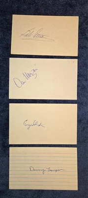 Minnesota Twins Signed 3x5s Dan Monzon Danny Thompson Greg Johnston BobAllison - Image 1 of 2
