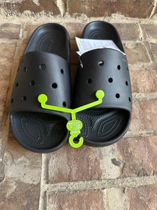 Crocs Unisex Adult Classic Slide v2 Black M9/W11 - Picture 1 of 4