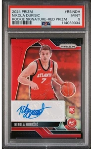2024-25 Panini Prizm Nikola Durisic RC Rookie Auto Red /99 - Picture 1 of 2