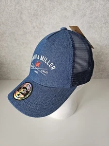 PARA HOMBRES SMITH & MILLER SANTA CRUZ DENIM GORRA DE BÉISBOL - Azul denim azul marino - Imagen 1 de 8