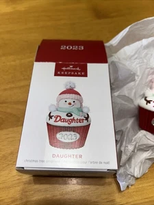 2023 Hallmark Keepsake Christmas Ornament Daughter - Cupcake Snowman - Picture 1 of 2
