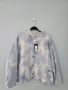 Universal Thread Blue White Tie Dye Cloud Gauze Quilted Jacket Size XXL NWT - Picture 1 of 6