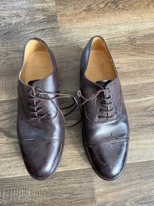 BRITISCHE ARMEE HERREN BRAUN LEDER OFFIZIERE SCHUHE GRÖSSE 9M ECHTE AUSGABE - Bild 1 von 5
